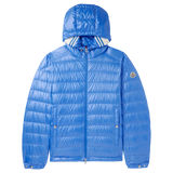 Moncler Logo-Appliquéd Quilted Shell Hooded Down Jacket - Light Blue