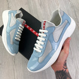 Prada Cups Men’s Baby Blue Trainers - Uk 8