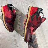 Valentino Men’s Red / Maroon Camo Rockrunner Trainers