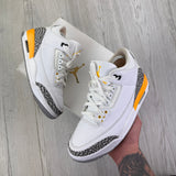 Jordan 3 Women’s White & Yellow Trainers - Uk 6.5