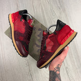 Valentino Men’s Red / Maroon Camo Rockrunner Trainers