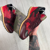 Valentino Men’s Red / Maroon Camo Rockrunner Trainers