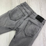 True Religion Men’s Grey Distressed Rocco Style Jeans - Uk 32