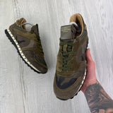 Valentino Men’s Khaki Camo Rockstud Trainers - Uk 9