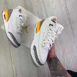 Jordan 3 Women’s White & Yellow Trainers - Uk 6.5