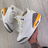 Jordan 3 Women’s White & Yellow Trainers - Uk 6.5