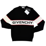 Givenchy Men’s Logo Stripe Crewneck Black Jumper