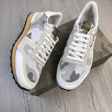 Valentino Men’s Beige & White Camo Mesh Rockrunner Trainers