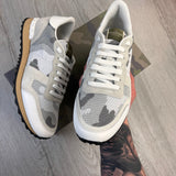 Valentino Men’s Beige & White Camo Mesh Rockrunner Trainers