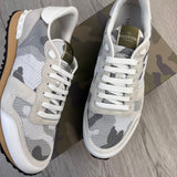 Valentino Men’s Beige & White Camo Mesh Rockrunner Trainers